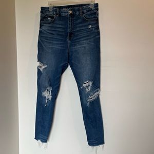 American Eagle Distressed Super Hi-rise Jeggings